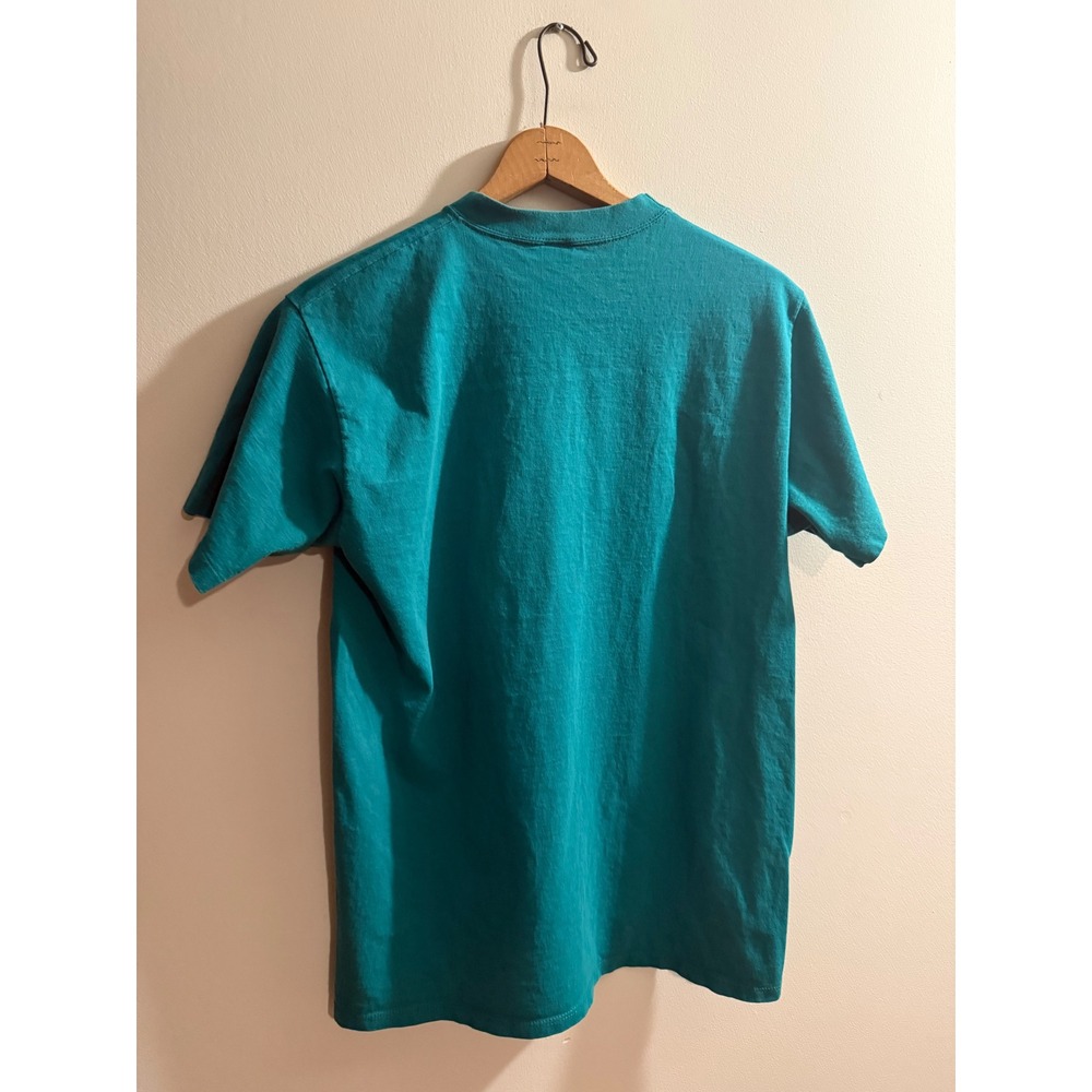 Vintage Russell Athletic Iowa Gram Floral T Shirt Teal Single Stitch USA Mens L - Picture 2 of 8
